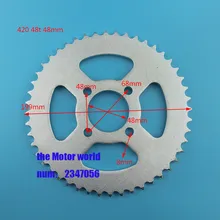 Aluminum Motorcycle scooter drive gear 420 48T 48MM tooth sprockets for ATV Go-kart
