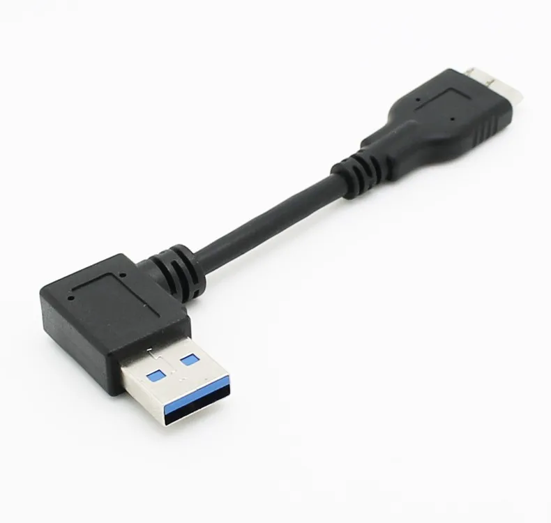 100 шт. 0 2 м 90 градусов прямоугольный микро B 3 штекер USB A адаптер конвертер кабель
