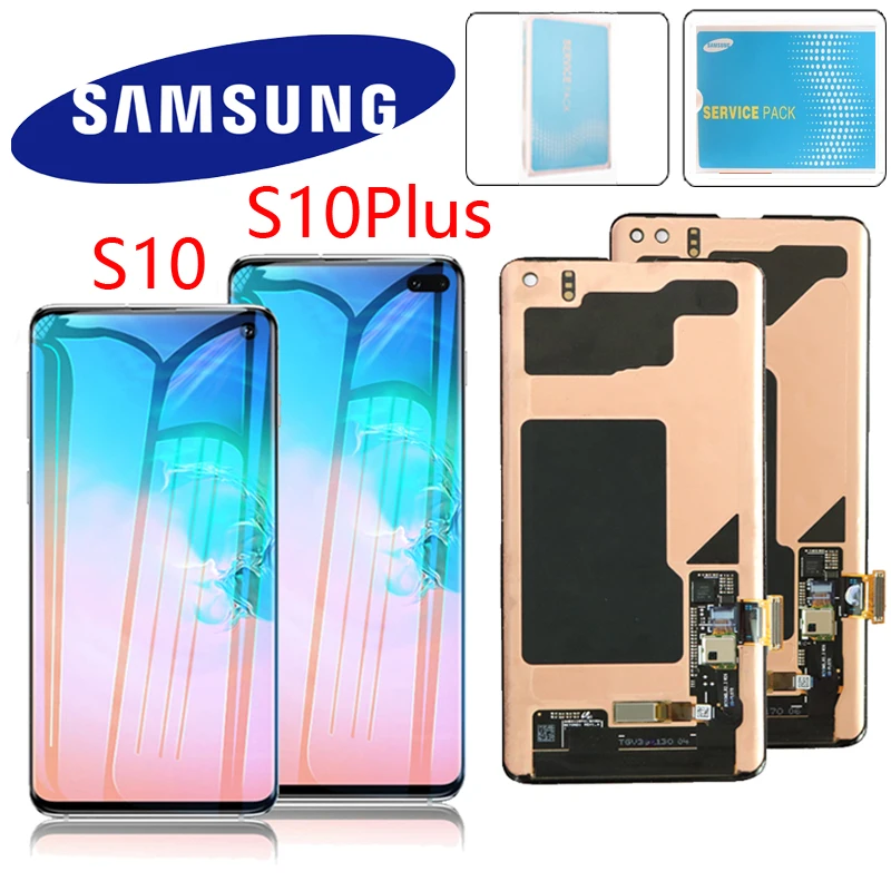 

100% ORIGINAL LCD Display for SAMSUNG Galaxy S10e S10 Lcd Display G9730 S10+ Plus Display G9750 Touch Screen Digitizer Assembly