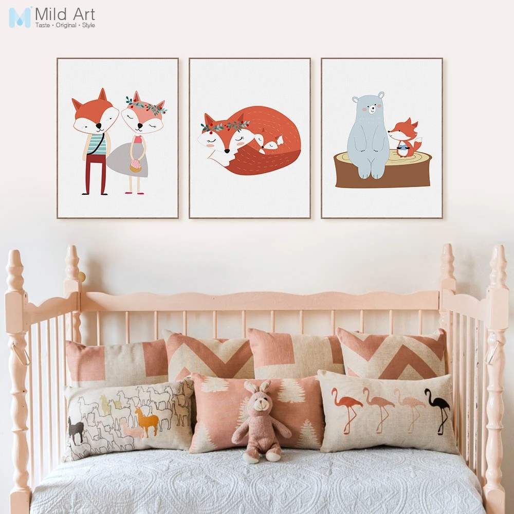 Affiches De Dessin Anime Animal Amis Renard Ours Style Nordique Chambre De Bebe Image Imprimee Decor Mural Peinture Sur Toile Personnalisee Aliexpress Affiches De Dessin Anime Animal Amis Renard Ours Style Nordique Chambre De Bebe Image Imprimee Decor Mural Peinture Sur Toile Personnalisee Aliexpress