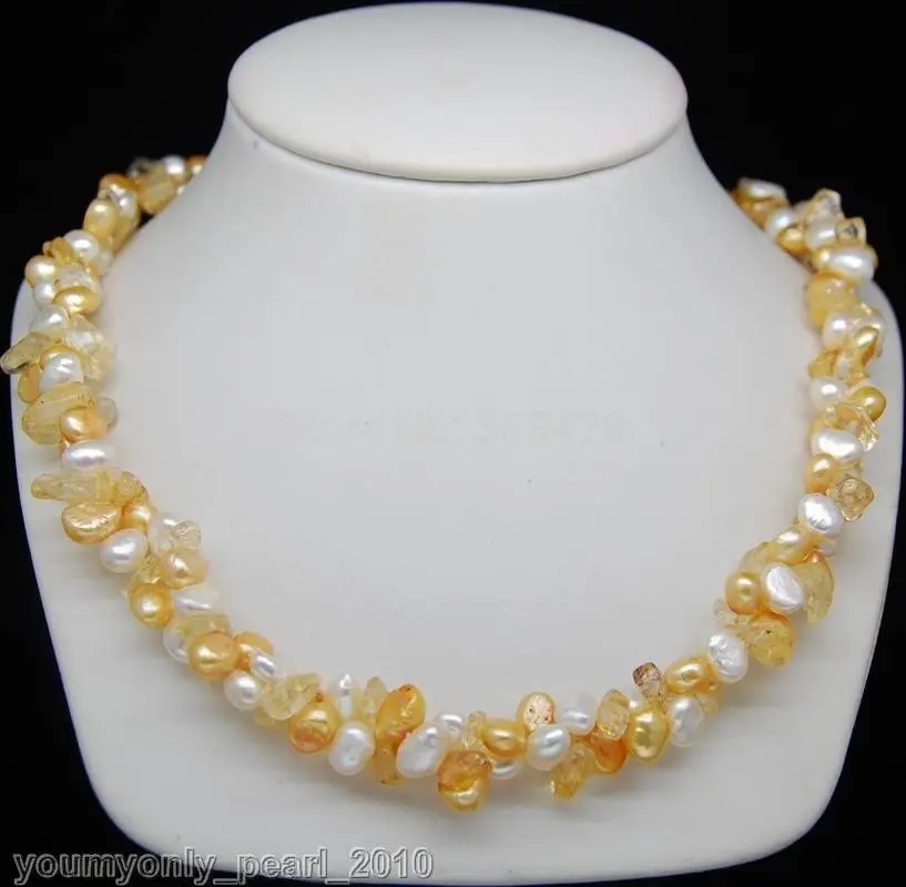 

~~ Free Shipping Attractive multi-colored baroque pearl necklaces 18
