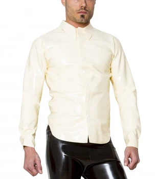 

Thickness 0.4MM White Latex Shirt Rubber Latex Blouse Rubber Latex Long Sleeves Suit