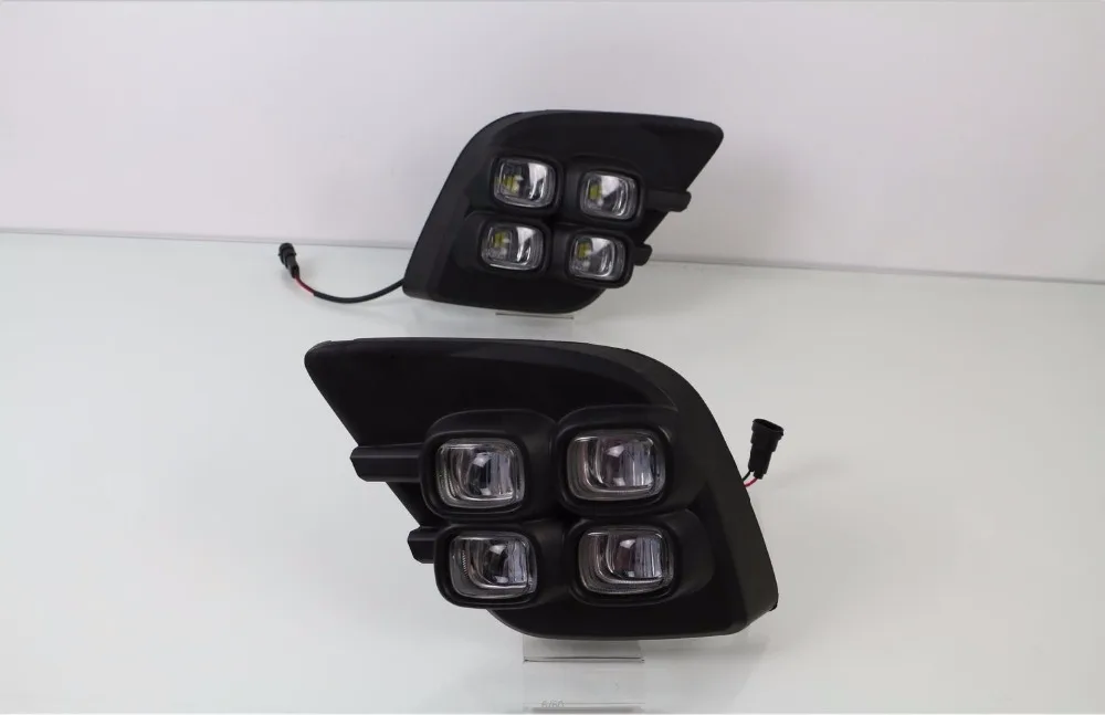 Qirun СИД drl дневного света для Toyota Hilux- с желтым сигналом поворота и wireless control
