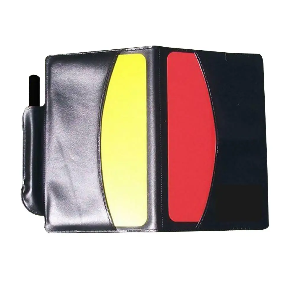 

Professional Soccer Football Referee Red Yellow Card Pencil Record Notebook