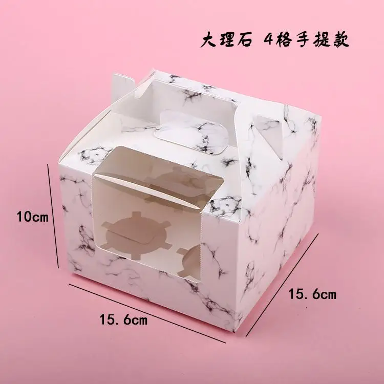 Бумажные коробки для кексов с ручкой, коробки для печенья, упаковочная коробка, Тарт, яйцо, западная точка, картонная упаковка, 20 шт./лот - Цвет: 17
