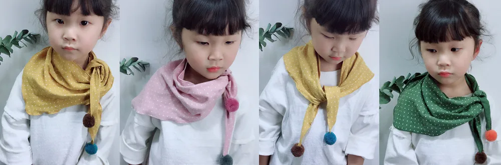 Треугольный хлопковый шарф с цветочным принтом; шали для девочек; теплый детский шарф; воротники на шею; сезон осень-зима; одежда на шею; нагрудник; Детский шарф
