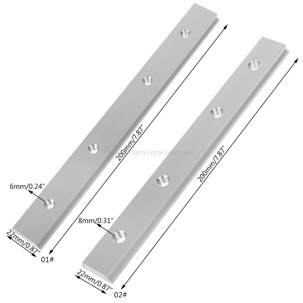 M6 M8 200 мм скользящая плита Т-образная дорожка слот для Т-образной дорожки крепеж слот маршрутизатор стол Деревообрабатывающие инструменты J15 19 Прямая поставка