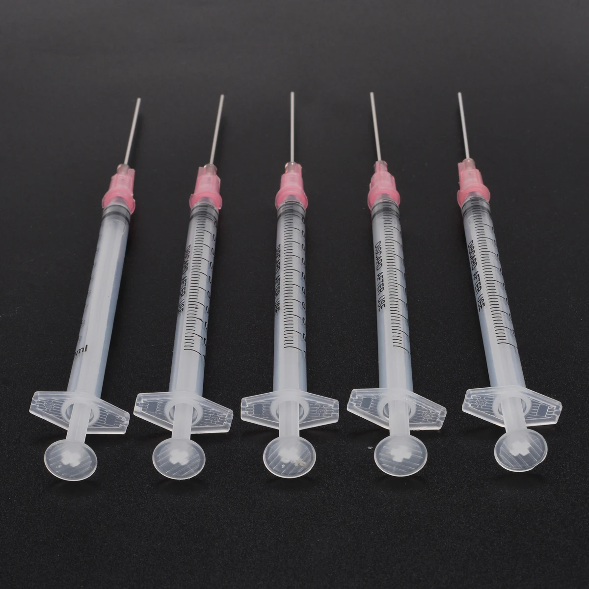 5 Set 1ml Measure Syringe + Blunt Tip Needle 18 Gauge 1.5" + Syringes Tip Caps DIY Liquid Glue Industry Tools