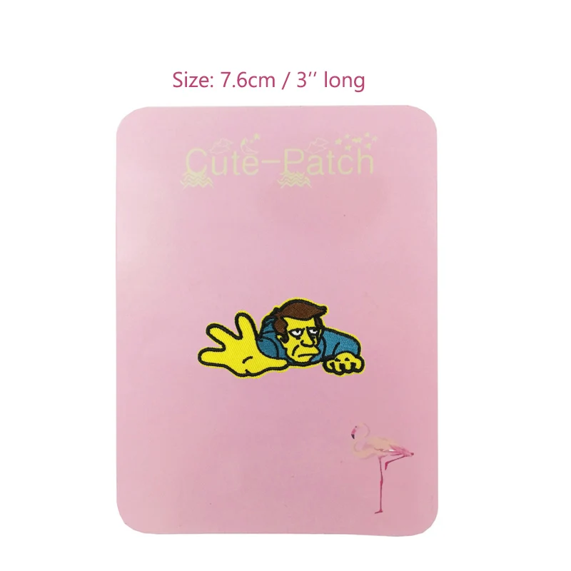 

Non Giving Up School Guy Futurama Embroidered NEW IRON ON and SEW ON Patches for clothing accessories jeans backpack