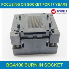 BGA100 Burn in Socket BGA100 Adapter IC Test Socket For BGA Reading Programmer Adapter Programming Socket Open Frame Structure BGA100 Burn in Socket BGA100 Adapter IC Test Socket For BGA Reading Programmer Adapter Programming Socket Open Frame Structure