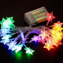 Светодиодный светильник для украшения на открытом воздухе, для праздника, Рождества, с фабрики, светодиодный, матовый, пятиконечная звезда, батарея, лампа