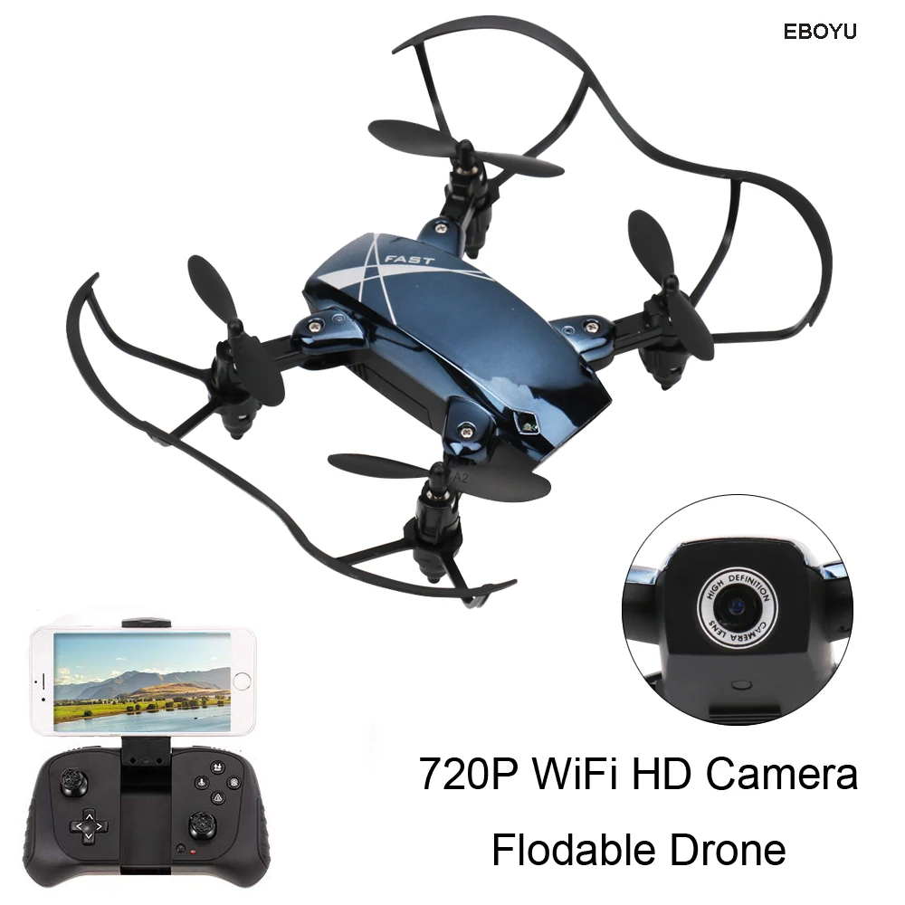 Складной Дрон EBOYU S9M 2 4G BROADREAM с hd камерой 720 P Wi Fi FPV озвученным контролем