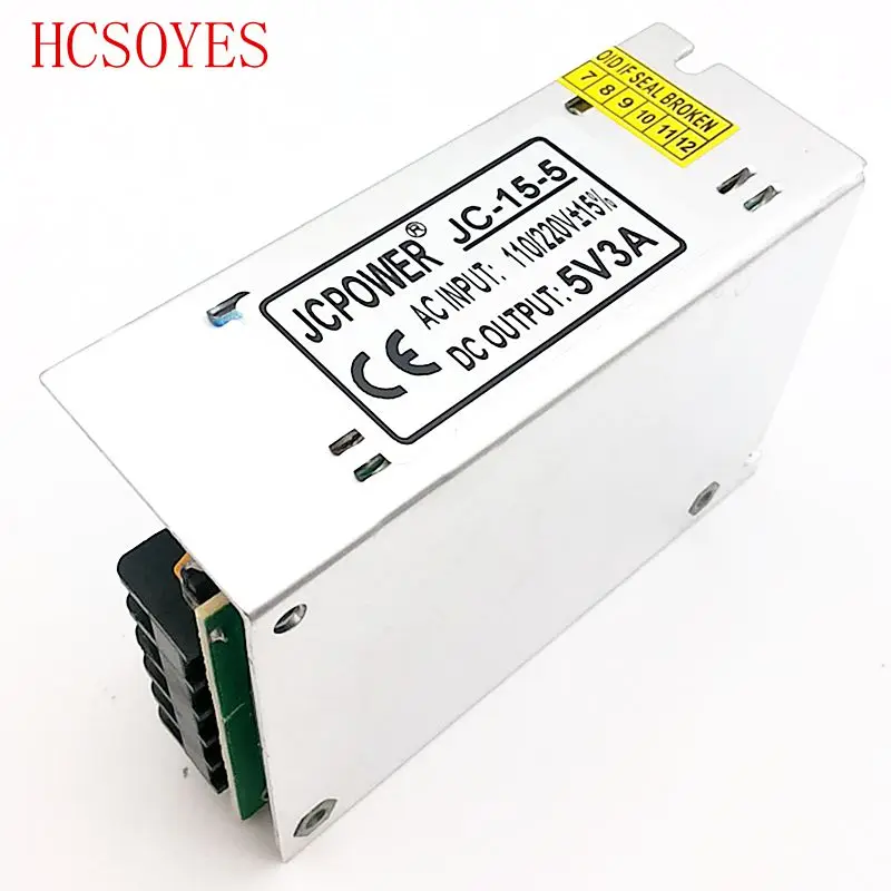 

whole DC 5V 3A 15W switch power supply led drive Lighting Transformers for 5v ws2801/ws2812b/lpd8806/3528/apa102 led rgb strip
