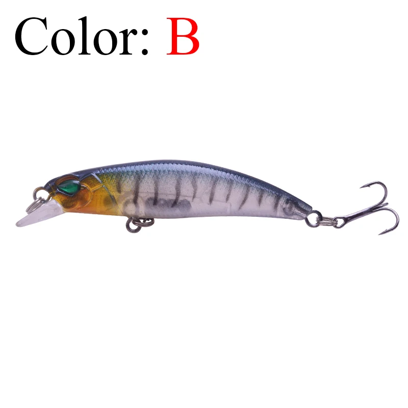 1Pcs Sinking Minnow Fishing Lure 6.5cm 4g Winter Laser Hard Artificial Bait 3D Eyes Fishing Wobblers Crankbait Minnows - Цвет: B