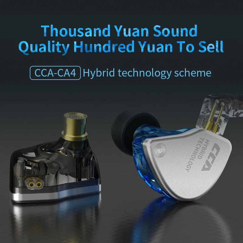 Новинка CCA CA4 1DD+ 1BA Гибридный привод в ухо наушник HIFI DJ монитор Спорт Бег сцена IEM съемный 2Pin кабель