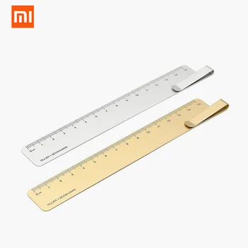 

New Xiaomi Mijia RUMA High Quality Status Bookmark Straight Ruler+Bookmark for Home/Office/School Gold Silver With Package