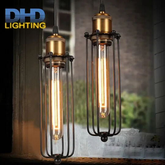 2pcs Single head Vintage Retro Restaurant Pendant Light American country style Edison Flute lamp Industrial warehouse