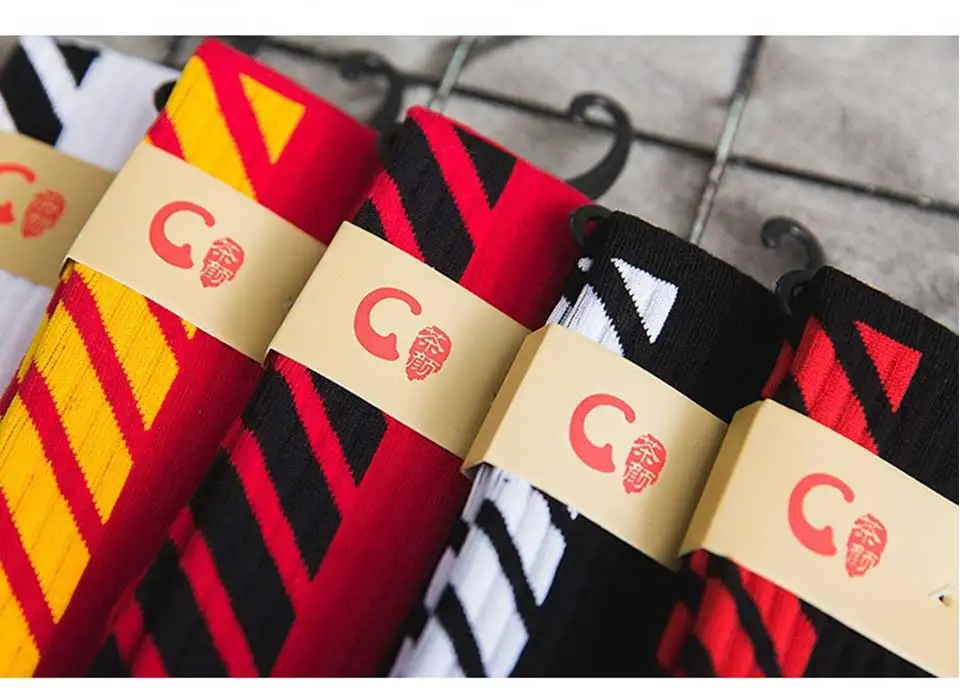 Для мужчин Для женщин модный свитер в полоску носки Высокое качество хип-хоп Hipster Harajuku носки трубка зима-осень Термальность короткие носки