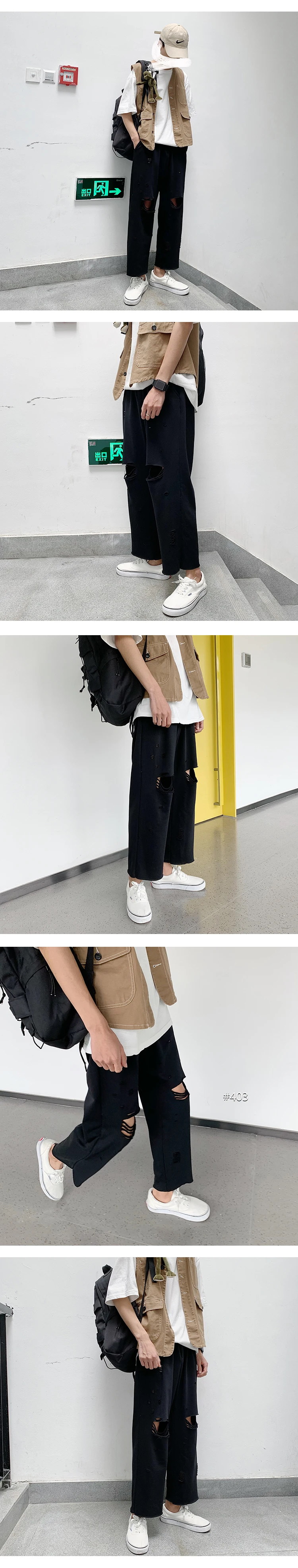 2019 летняя новая Корейская версия колледжа ветра удобные Взрывные Модели Мужские Простые хлопковые повседневные брюки