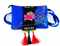 2-Применение хмонг Винтаж Этнические Племенные тайский индийский Бохо сумка сумочка клатч ручной работы, вышивка sys-462