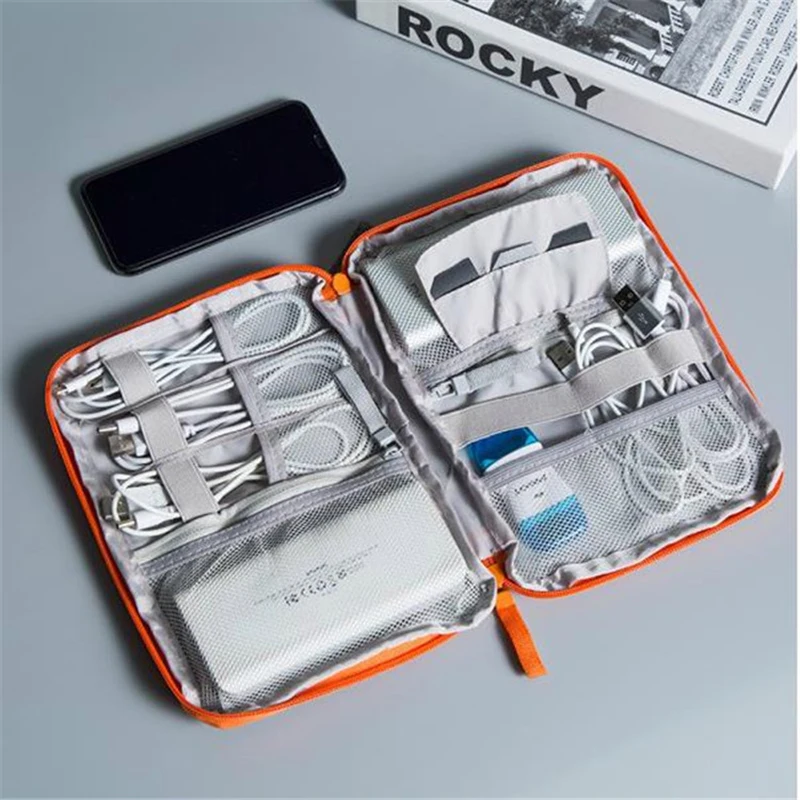 

Travel Universal Cable Organizer Electronics Accessories Cases Gadget Bag For USB, Phone, Charger and Cable, Fit for ipad