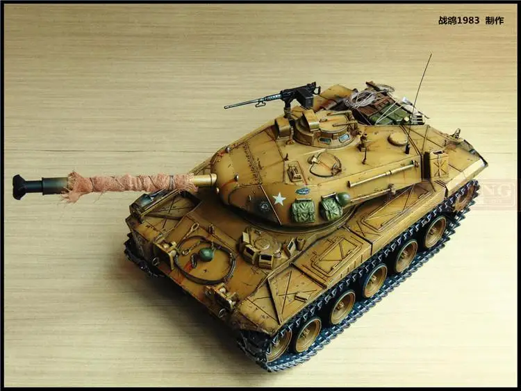 KNL HOBBY 1/16 RC бульдог M41A3 Танк модель дистанционного управления OEM покрытие краски сделать старый