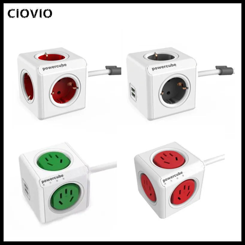 

CIOVIO with wire Smart Home Power Cube Socket CIOVIO Adapter Power Strip Multi Switched Sockets