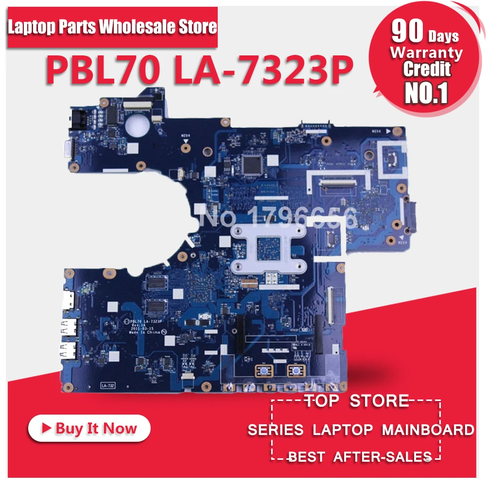 K73B Laptop Motherboard Mainboard For ASUS PBL70 LA-7323P with CPU 100% work well K73B Laptop Motherboard Mainboard For ASUS PBL70 LA-7323P with CPU 100% work well