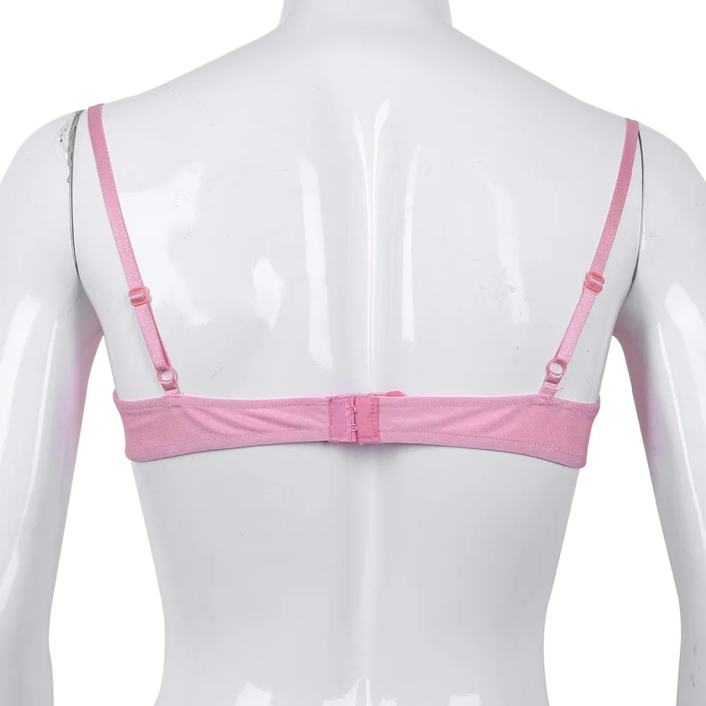 Iiniim Мужское нижнее белье SISSY экзотические майки Bralette гладкая ткань дышащий кружевной бюстгальтер без косточек топ с регулируемыми бретельками