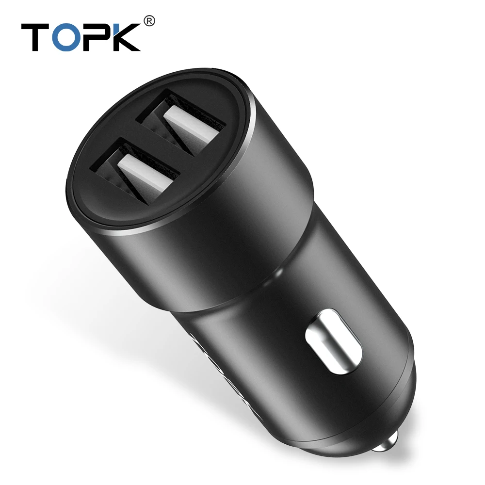 TOPK 2.4A المزدوج USB سيارة شاحن آيفون شياو mi redmi ملاحظة 7 mi 9 سامسونج S10 سيارة-شاحن الهاتف المحمول شاحن في سيارة TOPK 2.4A المزدوج USB سيارة شاحن آيفون شياو mi redmi ملاحظة 7 mi 9 سامسونج S10 سيارة-شاحن الهاتف المحمول شاحن في سيارة