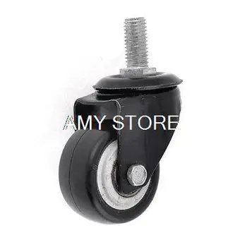 

Market Shopping Trolley 8mm Thread 40mm Dia Wheel Caster Black