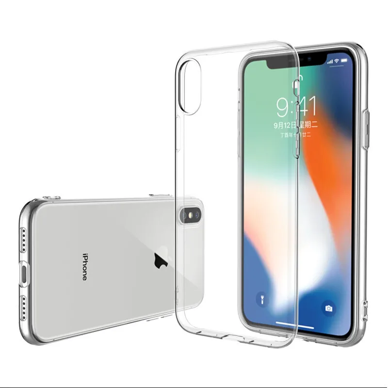 Ультратонкий Мягкий чехол для телефона iphone XS XR X XS-MAX прозрачный мягкий ТПУ 8 7 6 6S Plus