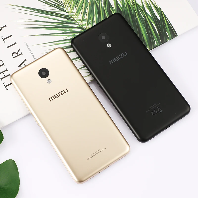 Корпус для Meizu A5 M5C M710H Батарейная дверь пластиковая задняя крышка Запасные части кнопки объектив камеры