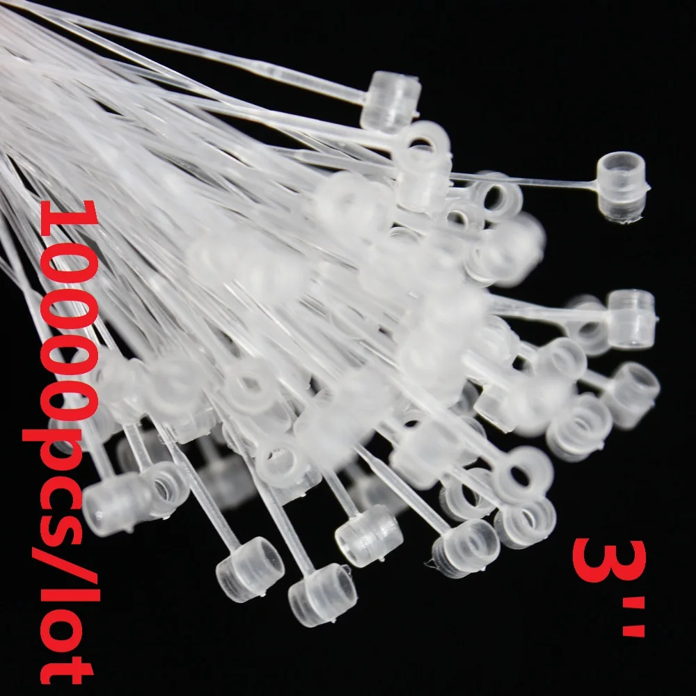 10000pcs/lot 3'' transparent garment price tag barbs plastic security