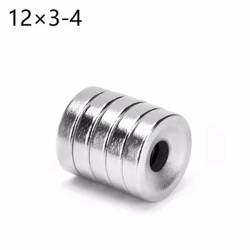 

5/25/100Pcs Neodymium Magnet 12mm x 3mm Hole 4mm N35 NdFeB Round Super Powerful Strong Permanent Magnetic imanes Disc 12x3Hole 4
