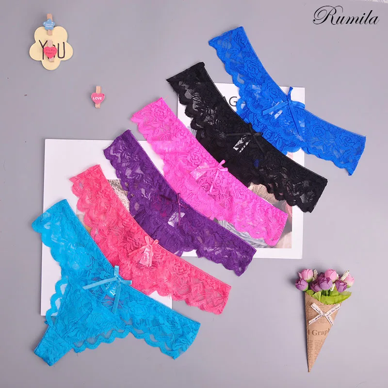 

8color Gift full beautiful lace Women's Sexy lingerie Thongs G-string Underwear Panties Briefs Ladies T-back 1pcs/Lot 169