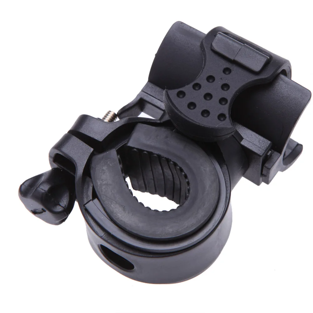 Top 360 Degree Swivel Bicycle Flashlight Torch Mount Rubber LED Head Front MTB Light Holder Clip For Diameter 28-40mm Bike Accessory 3 Top 360 Degree Swivel Bicycle Flashlight Torch Mount Rubber LED Head Front MTB Light Holder Clip For Diameter 28-40mm Bike Accessory 3