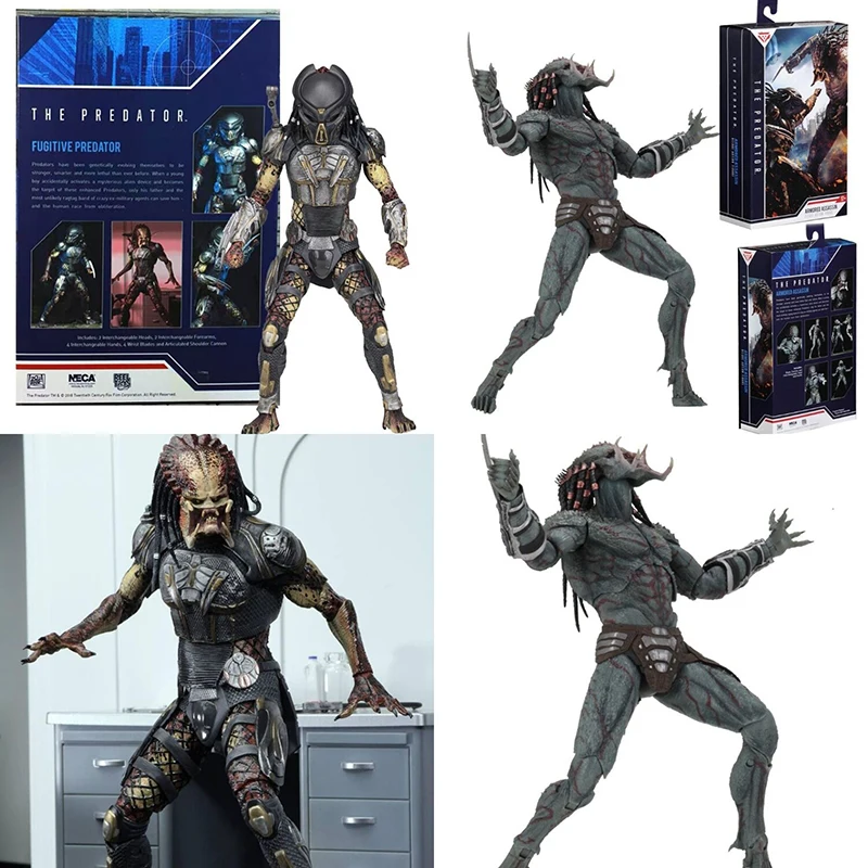 

NECA Original the Predator Armored Assassin Ultimate Fugitive Predator Unmasked PVC Action Figure Toy Doll