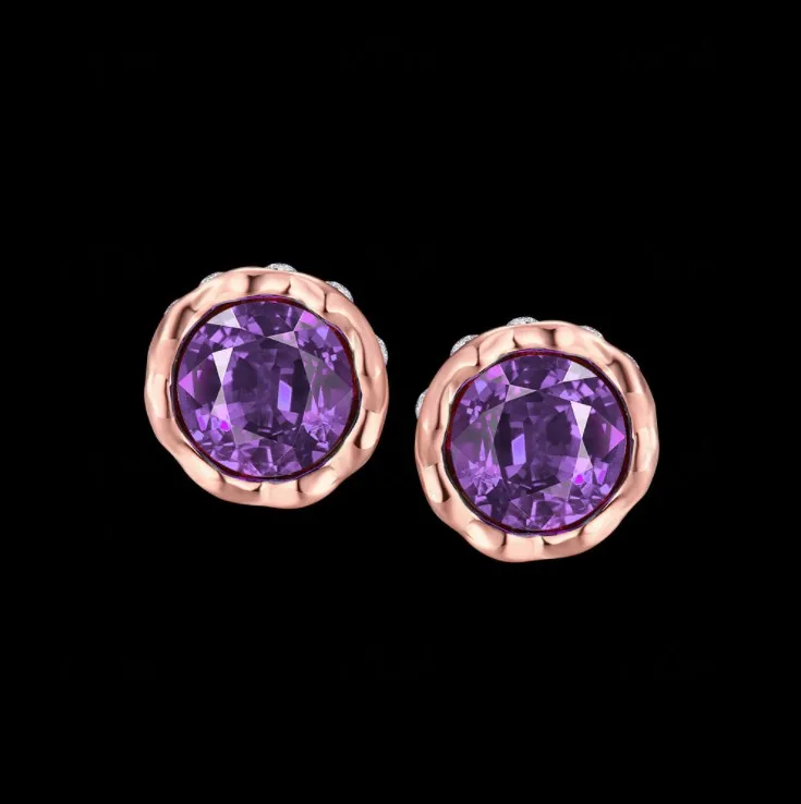 

2019 NEW Fashion jewelry 8 Colors heart stud crystal earrings made with Swarovski Elements for women brand WOMAN gift