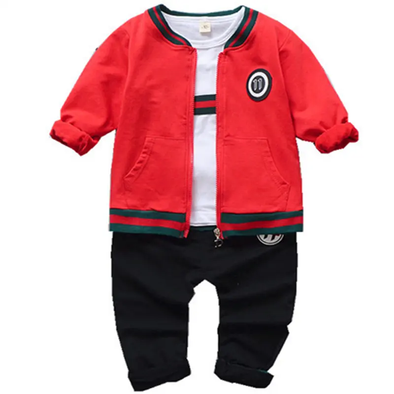 

Boys Clothing Set For Children Kids Cotton Sets Spring Autumn Baby Boys Coat+Pant 3Pcs Suit Boys Fashion Tracksuit Kids Set
