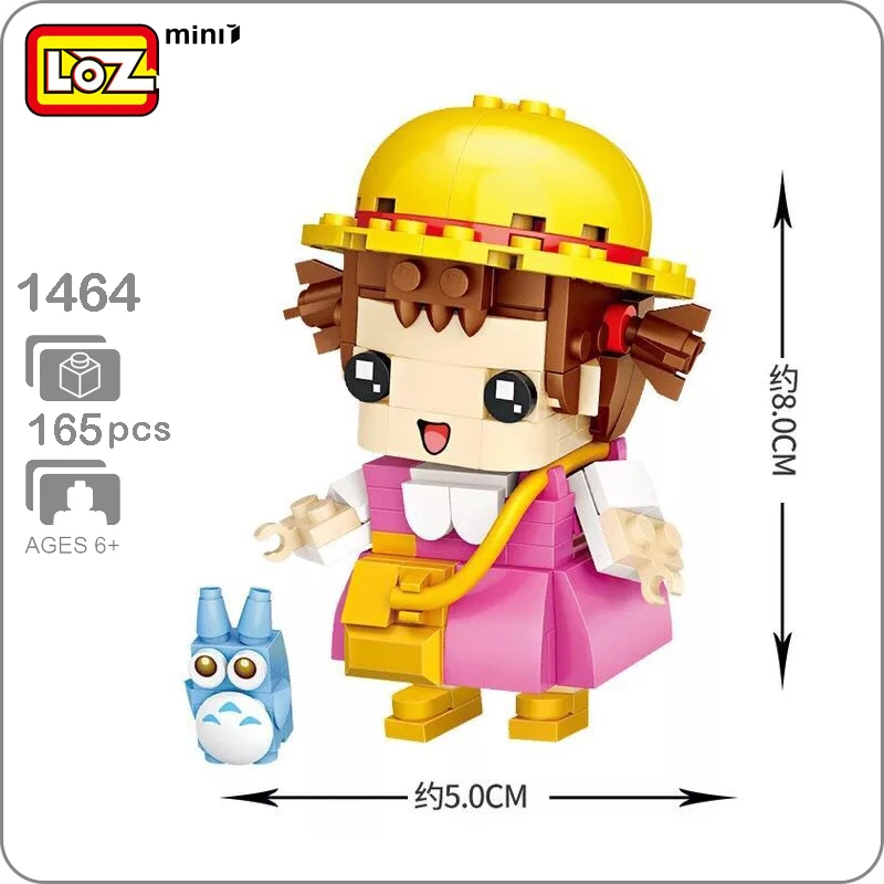 

LOZ 1464 Cartoon School Girl Totoro Pet 3D Model 165pcs DIY Diamond Micro Mini Small Building Blocks Bricks Assembly Toy no Box