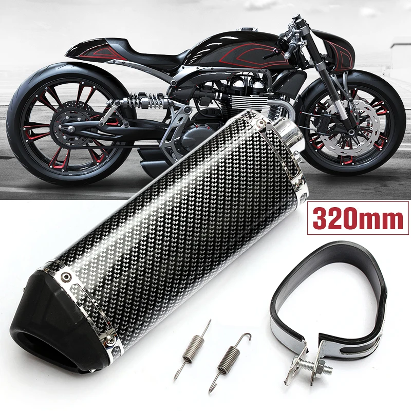 

38mm Motorcycle Exhaust Muffler With Movable Silencer Carbon Fiber Color Metal Universal For Honda For Yamaha for Kawasaki