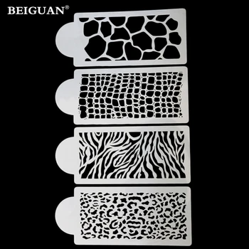 

4pcs/Set Newest Design Stencil Cake Stencil Fondant Molds Cakes And Cupcakes Stencil Baking Mold Cake Tools Stencil