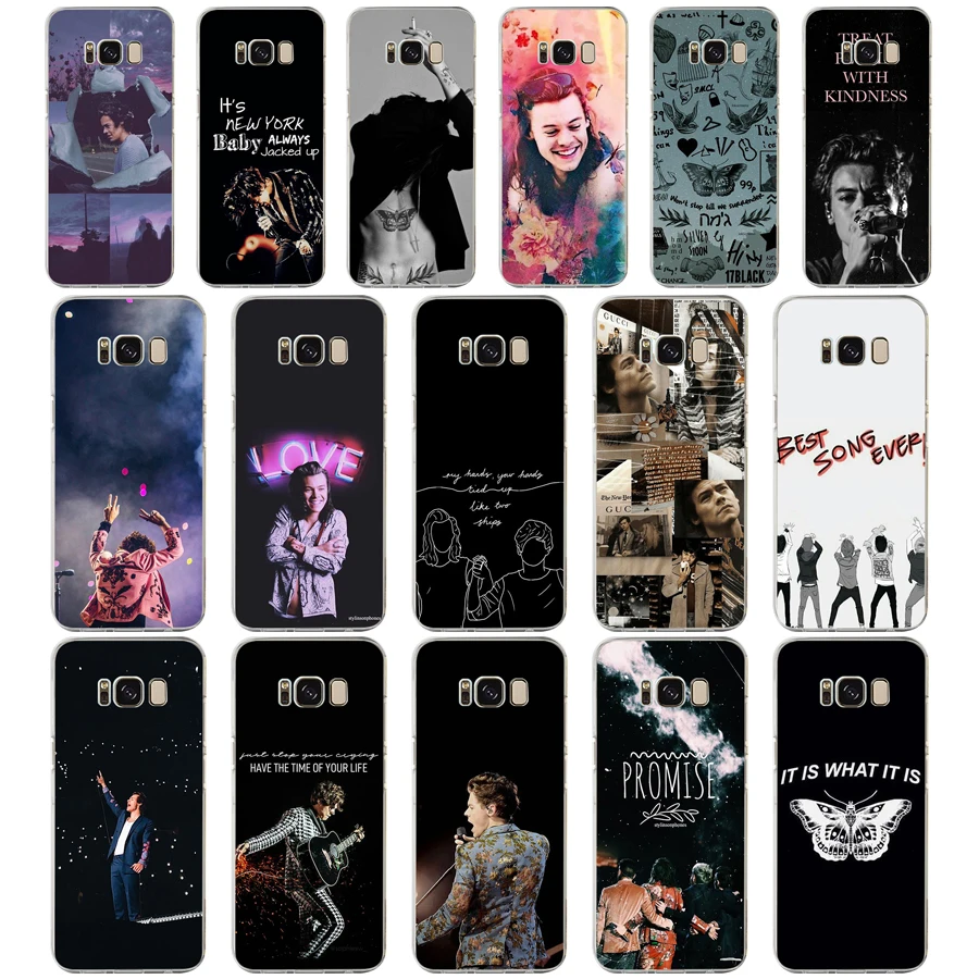 

92 ZX One Direction Tattoos Harry Styles TPU Soft Silicone Case For Samsung Galaxy s6 s7 edge S9 S8 S10 Plus Cover Capa Capinha