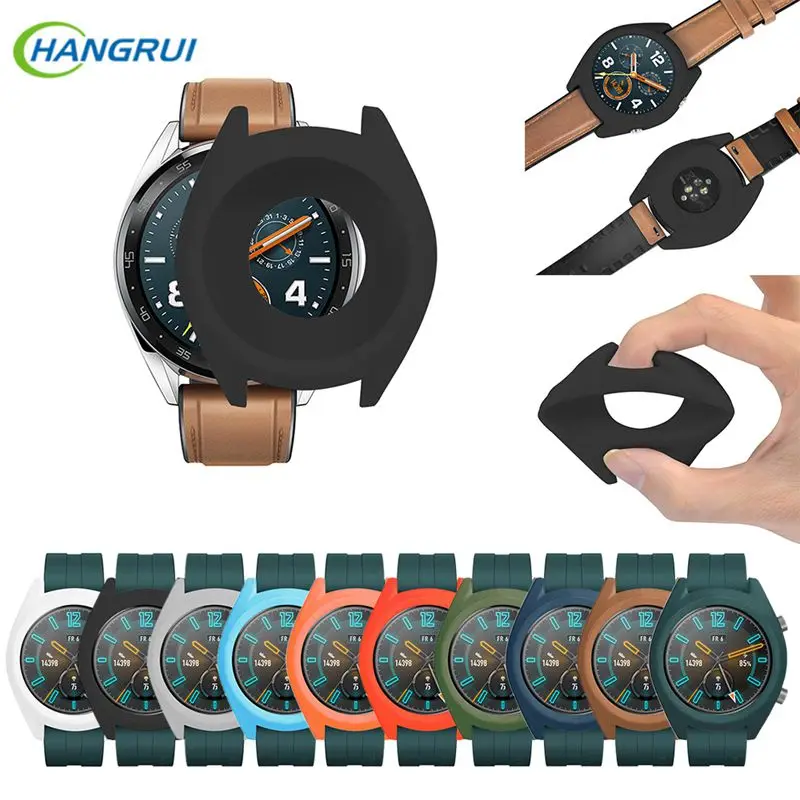 

Protective Case Cover Soft Shell Silicone Frame For HUAWEI WATCH GT/ GT Active Smart Watch Replacement Accessaries Women men
