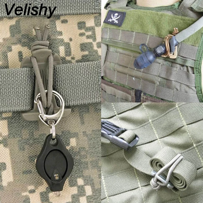 Velishy 2 шт высокое качество рюкзак лямки пряжки эластичный Канатный шнур для