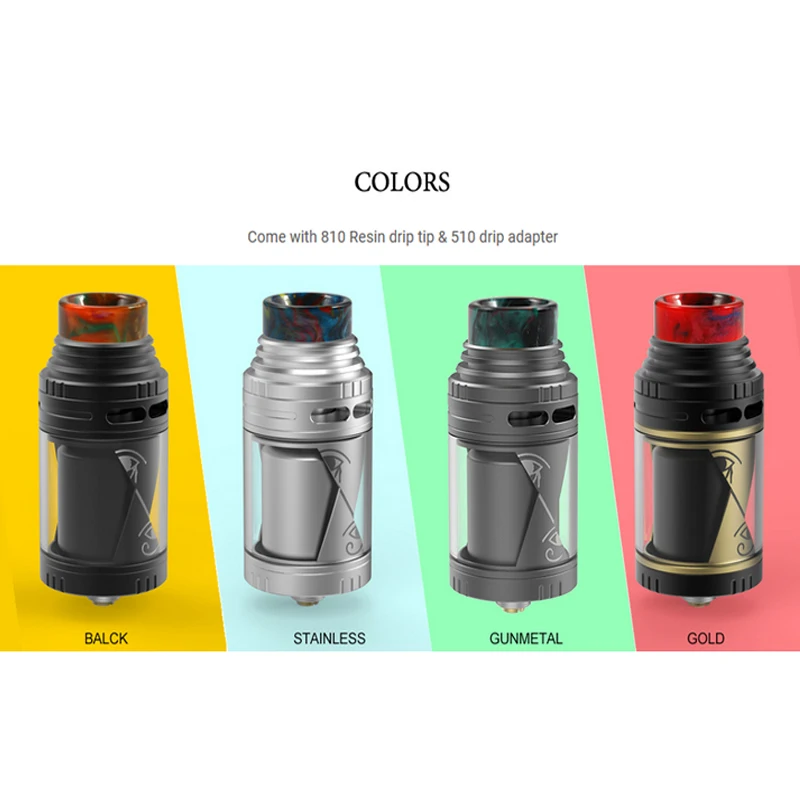 Новый оригинальный Vapefly Horus RTA танк электронная сигарета распылитель 25 мм 4 мл RTA с 24 К позолоченный Pin Смола капельного топ воздуха