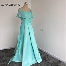 Nueva llegada de la correa de espagueti vestidos noche verde vestido vestidos de noche árabe kaftan formal vestido de fiesta