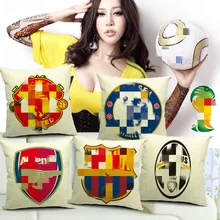 

Soccer Football Team Club Logo Linen Case Soft Germany UK Italy Russia Brazil Spain CR7 Comfortable Colors Gift Car