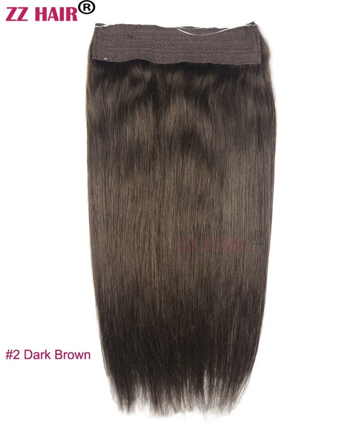 ZZHAIR 220 г 3" Искусственные волосы одинаковой направленности венчик для волос волосы флип в бразильские человеческие волосы для наращивания один кусок набор длинные леска волосы